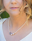 Freshwater Pearl Chain with 3 Edison Pearls Marina Pearls