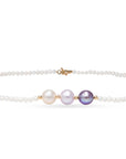 Freshwater Pearl Chain with 3 Edison Pearls Marina Pearls
