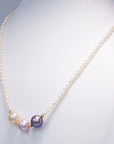 Freshwater Pearl Chain with 3 Edison Pearls Marina Pearls