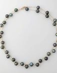 9-11mm EXCEPTIONAL Round Tahitian Pearl Station Long Necklace