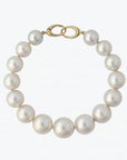 12 - 14mm White South Sea Pearl Bracelet Elegant Bracelets by Marina Korneev