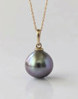 11 - 12mm Fat Drop Tahitian Pearl Pendant Elegant Pendants by Marina Korneev