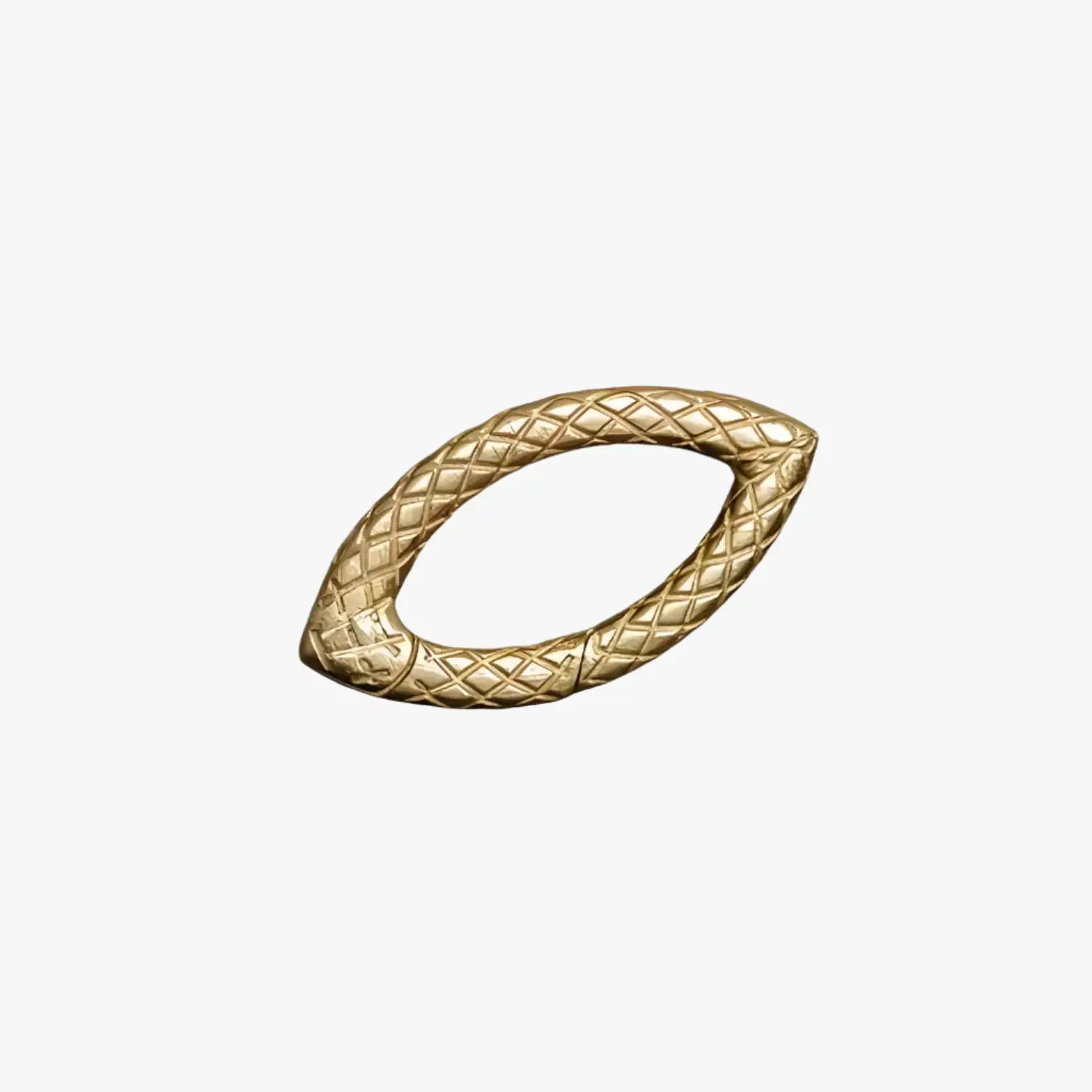 a gold ring on a white background