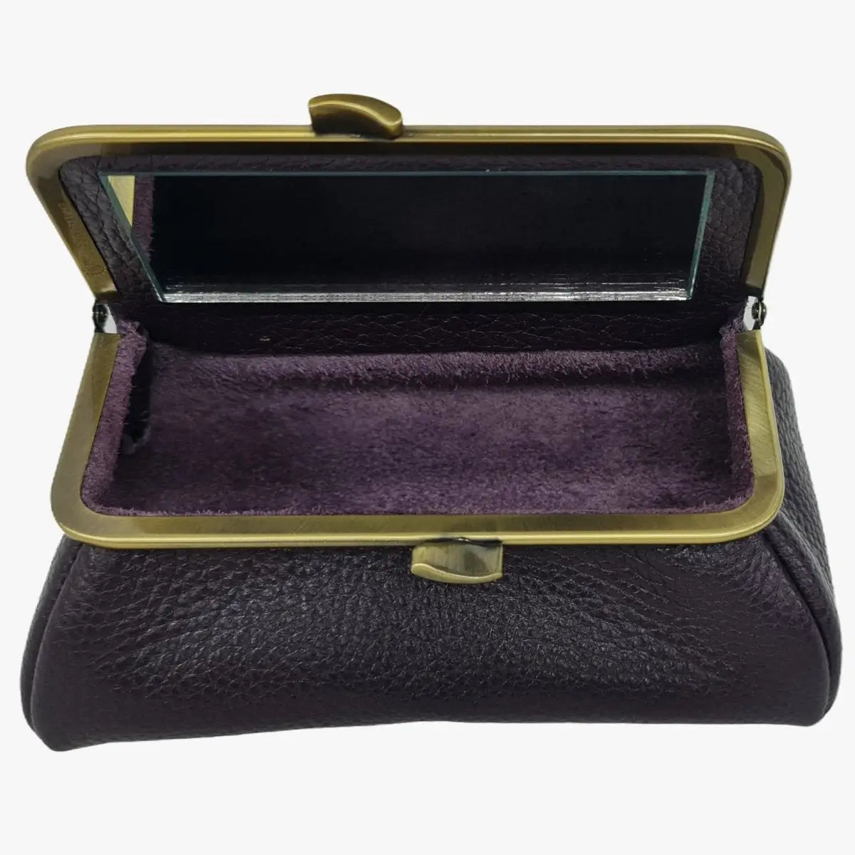 Dark Prune Genuine Leather Travel Bag - Marina Korneev