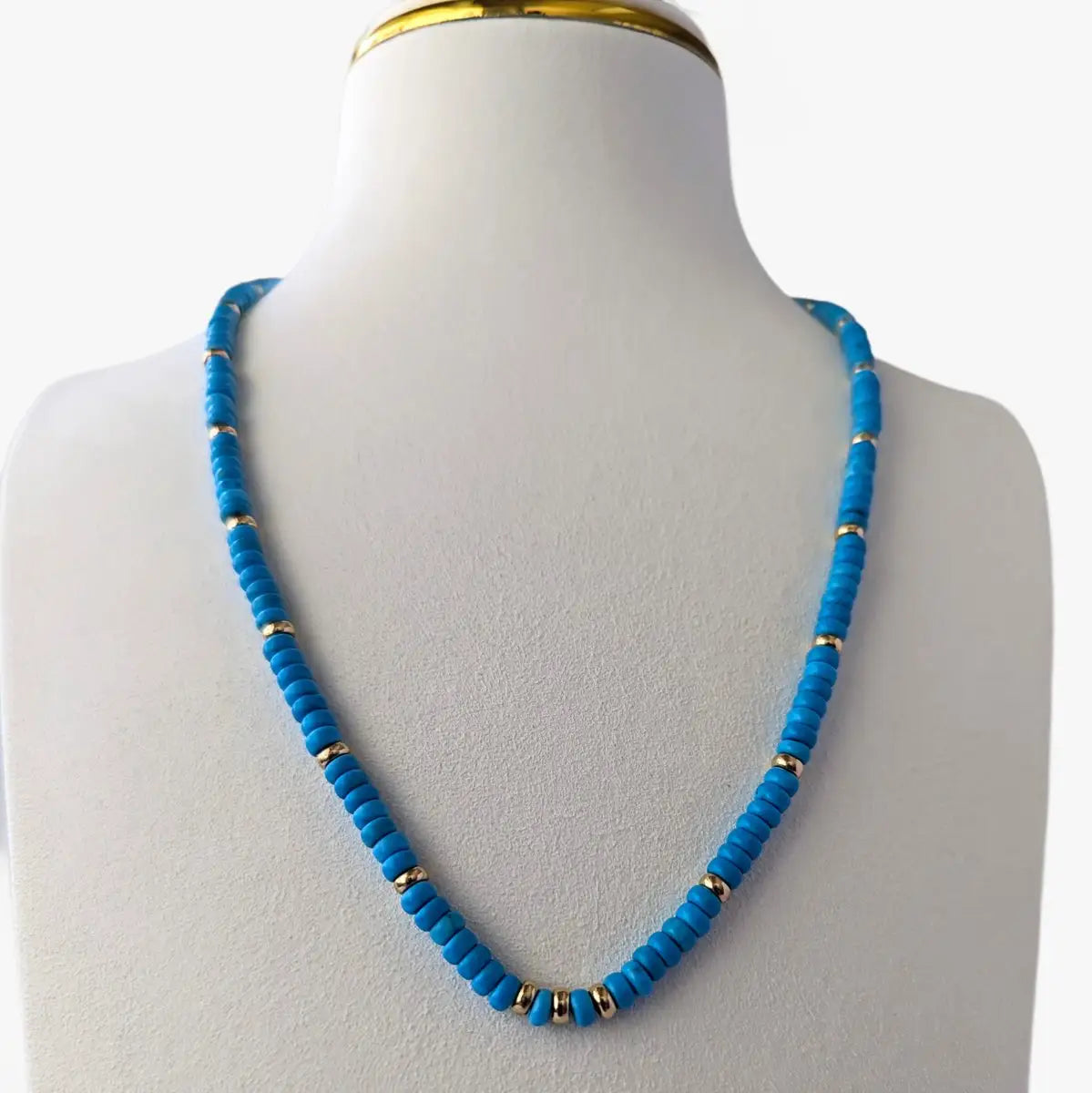 10-11mm Tahitian Pearl and Turquoise Necklace - Marina Korneev FP