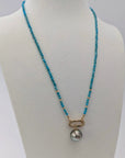 Tiny Arizona Turquoise Bead Add - a - Clasp Necklace Elegant Necklaces by Marina Korneev