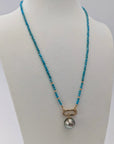 Tiny Arizona Turquoise Bead Claspless Necklace - Necklaces