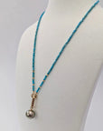 Tiny Arizona Turquoise Bead Add - a - Clasp Necklace Elegant Necklaces by Marina Korneev