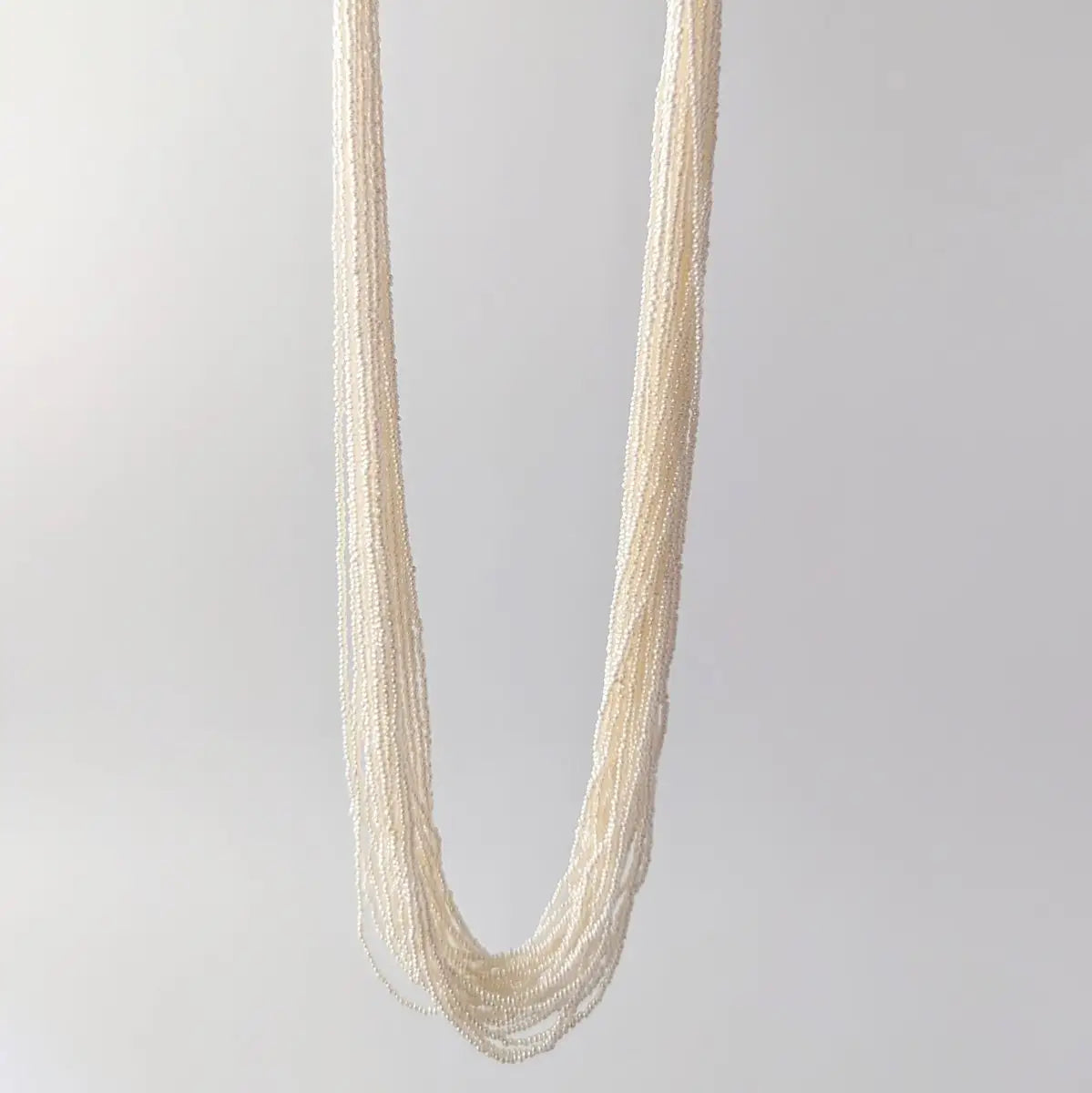 1.0-1.5mm AMAZING Akoya Keshi Multistrand Pearl Necklace