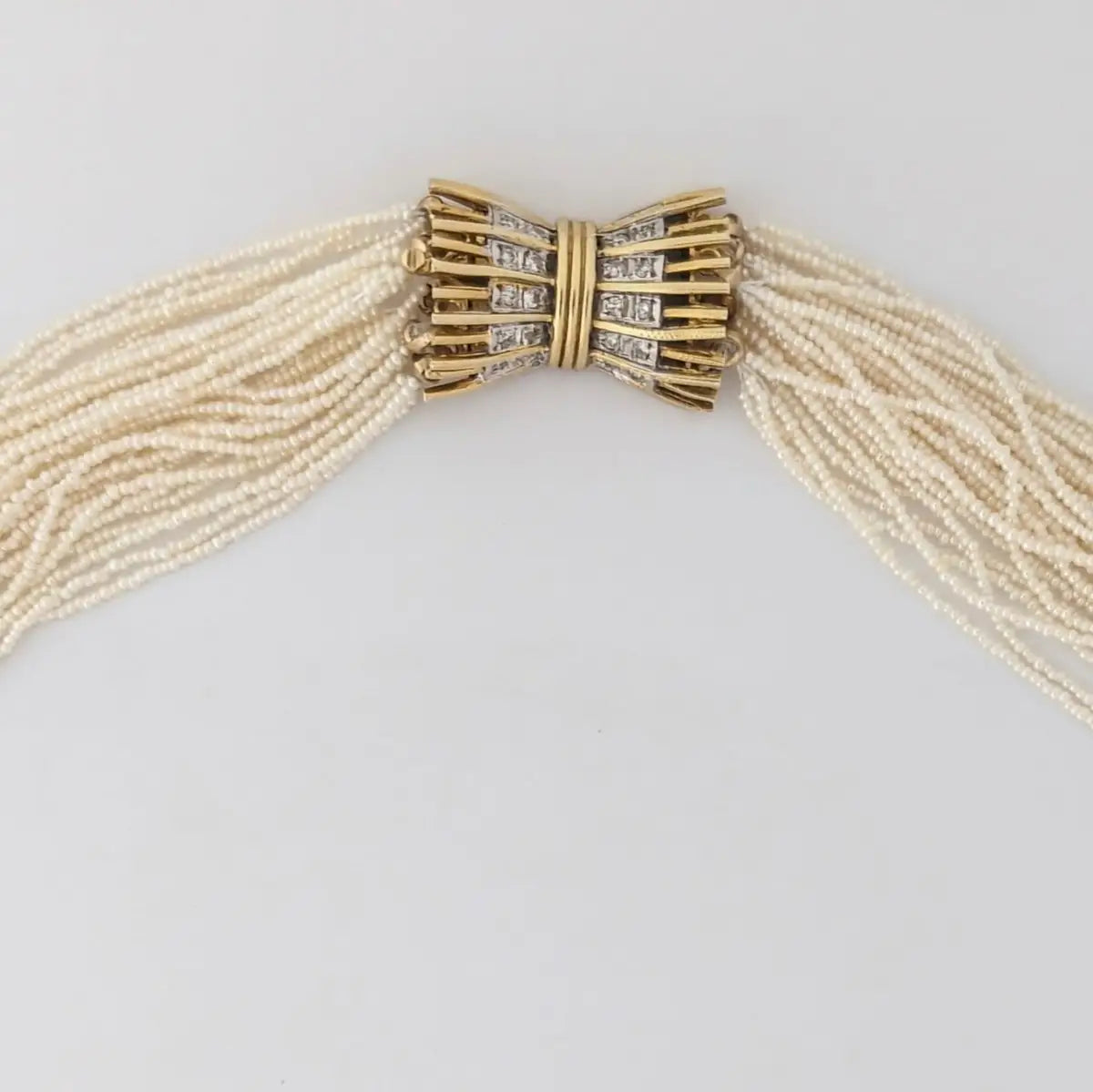 1.0-1.5mm AMAZING Akoya Keshi Multistrand Pearl Necklace