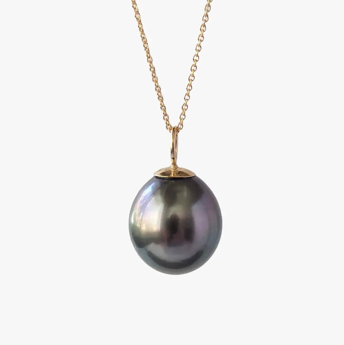 10-11mm Drop Tahitian Pearl Pendant - Marina Korneev FP