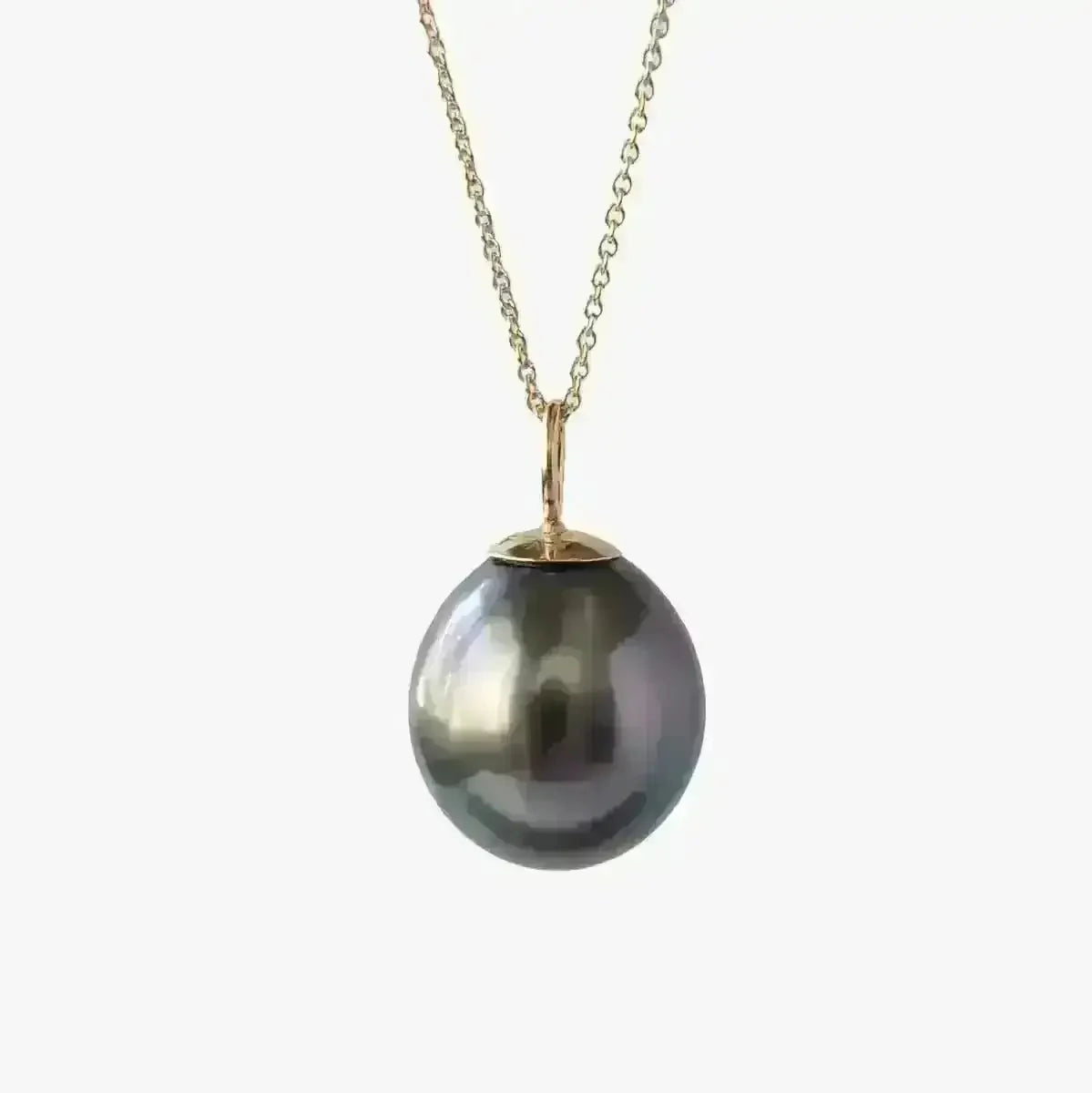 10 - 11mm Drop Tahitian Pearl Pendant - Marina Korneev