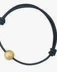 10 - 11mm Golden South Sea Pearl and Leather Cord Adjustable Bracelet - Marina Korneev