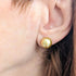 10 - 11mm Golden South Sea Pearl Stud Earrings Elegant Earrings by Marina Korneev
