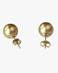 10 - 11mm Golden South Sea Pearl Stud Earrings - Marina Korneev
