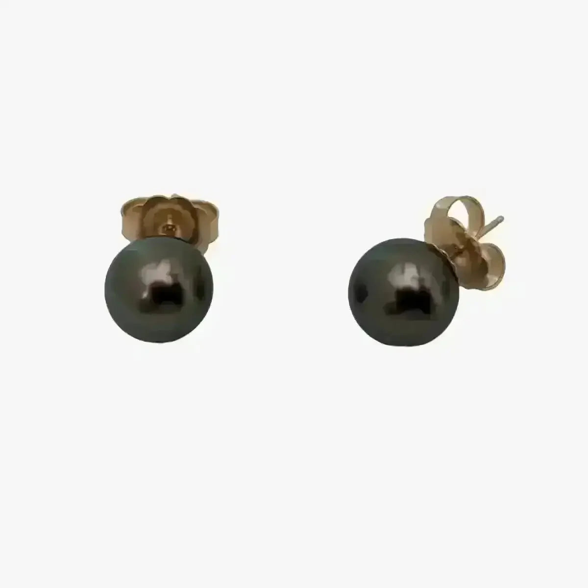 10 - 11mm Gray Tahitian Pearl Stud Earrings - Marina Korneev