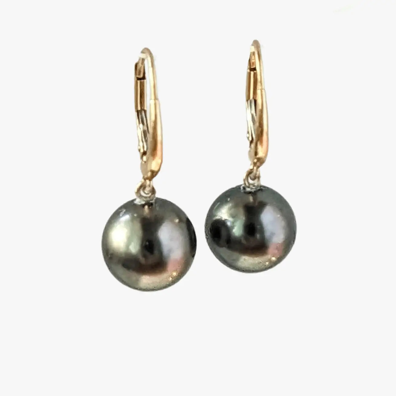 10-11mm Tahitian Pearl Dangle Lever-Back Earrings - Marina Korneev Fine Pearls