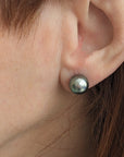 10-11mm Tahitian Pearl Stud Earrings - Marina Korneev Fine Pearls