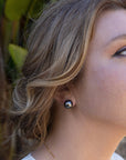 10-11mm Tahitian Pearl Stud Earrings - Marina Korneev Fine Pearls