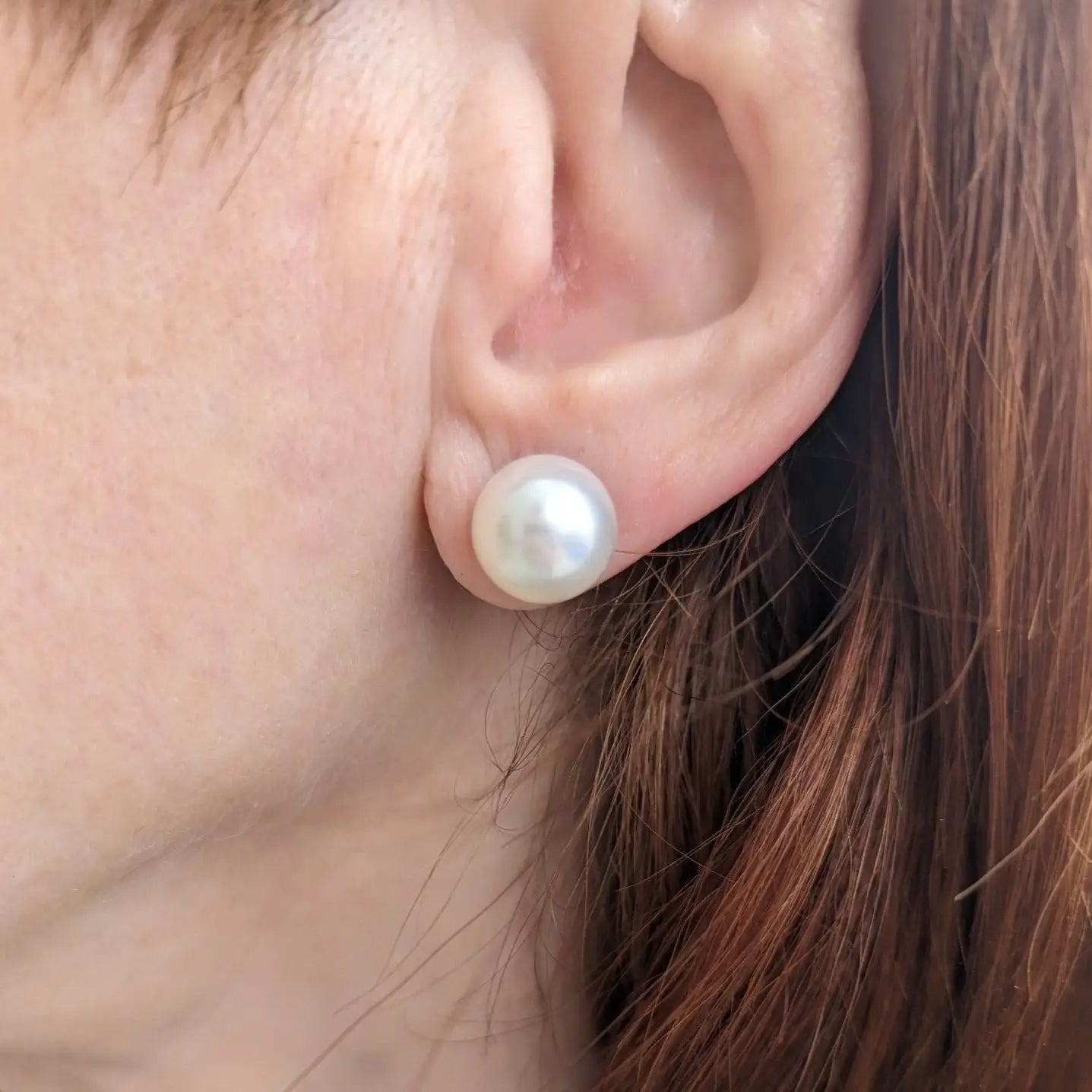 10-11mm White South Sea Pearl Stud Earrings - Marina Korneev Fine Pearls