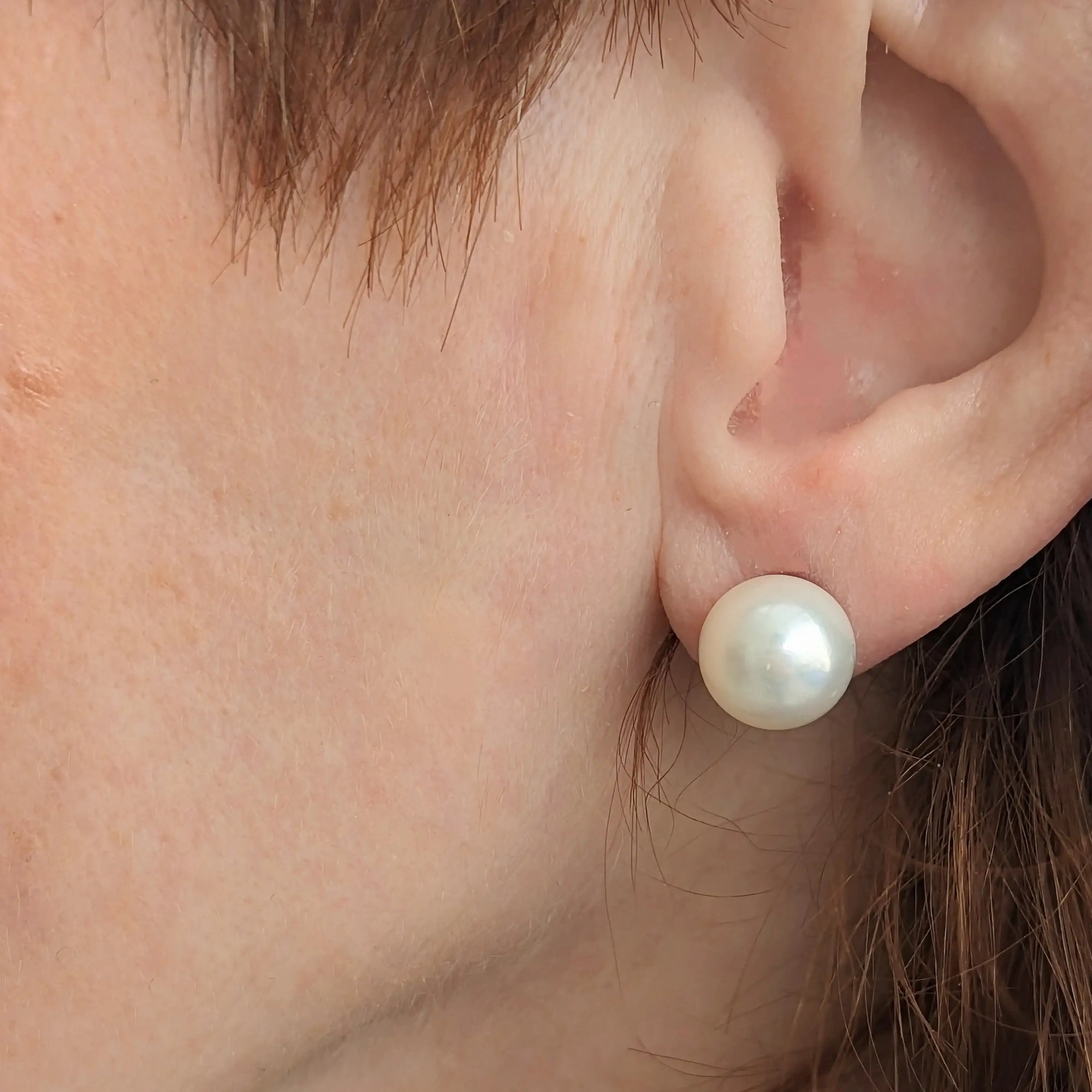 10-11mm White South Sea Pearl Stud Earrings - Marina Korneev Fine Pearls