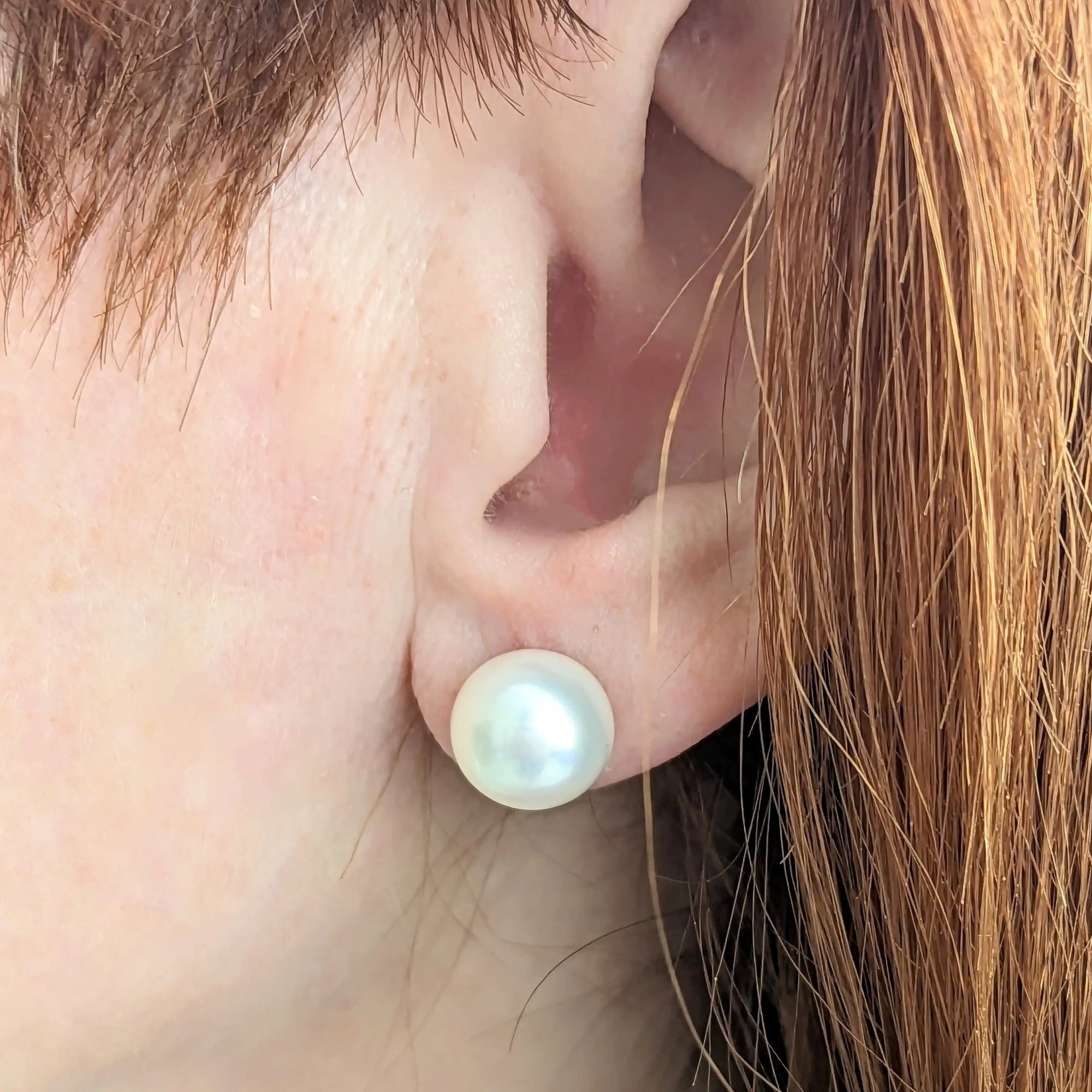 10-11mm White South Sea Pearl Stud Earrings - Marina Korneev Fine Pearls