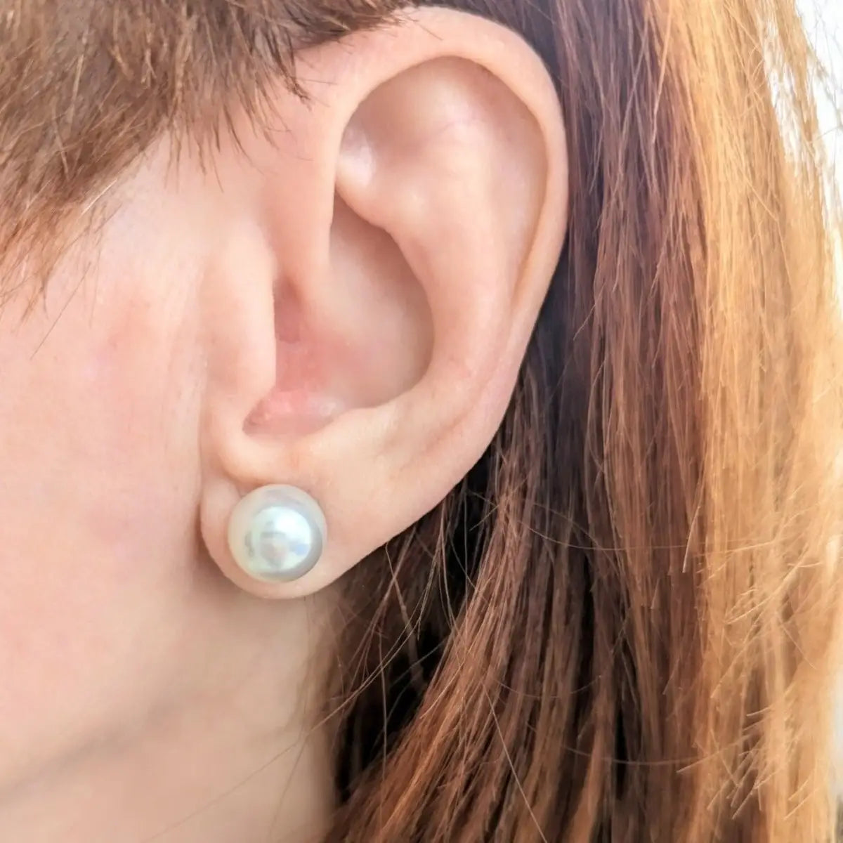 10-11mm White South Sea Pearl Stud Earrings - Marina Korneev Fine Pearls