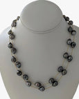 10-12mm Semi-Baroque Tahitian Pearl Station Long Necklace - Marina Korneev Fine Pearls