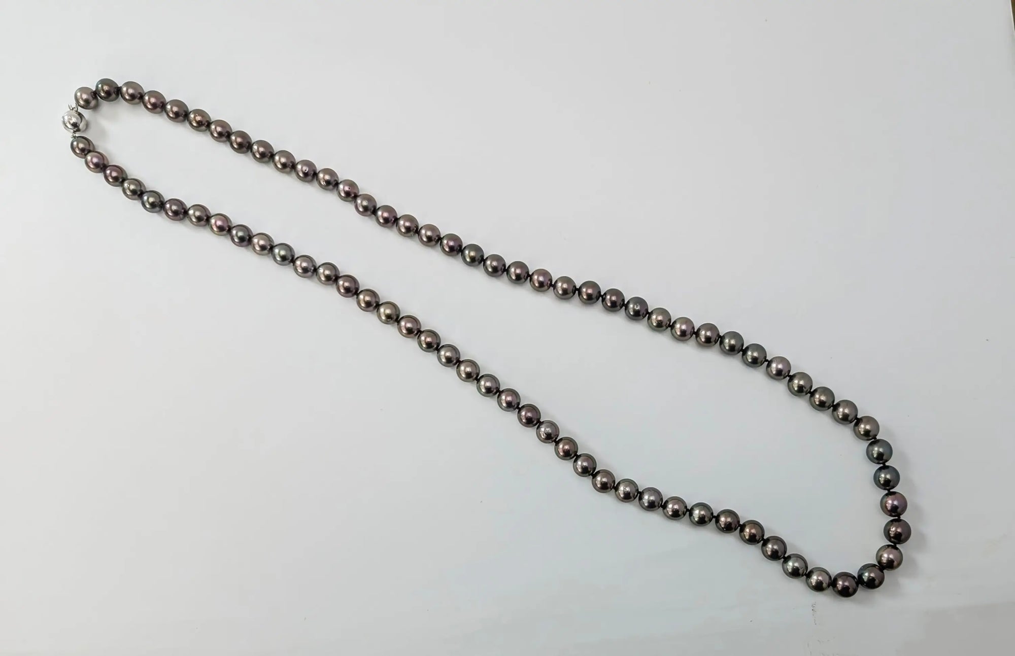 10-12mm Tahitian Pearl Long Necklace Rope - Necklaces