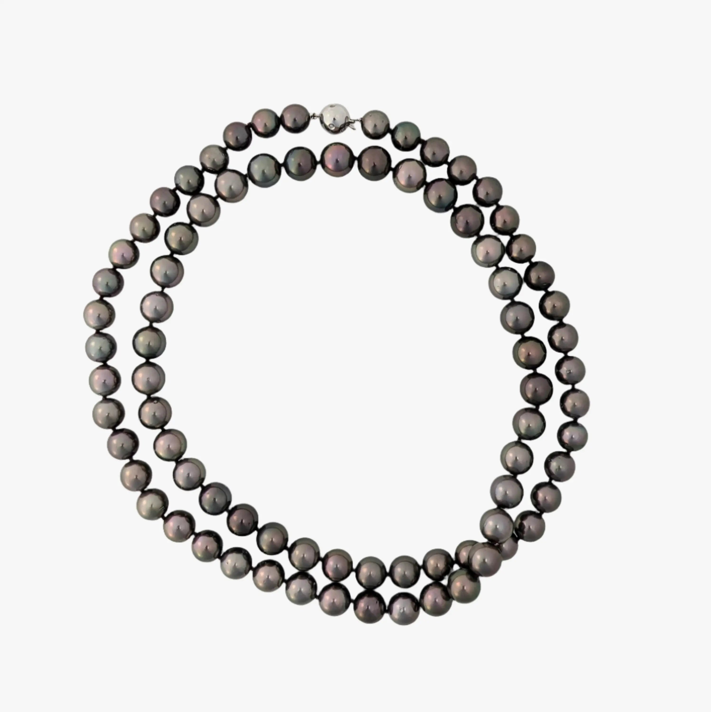 10-12mm Tahitian Pearl Long Necklace Rope - Necklaces