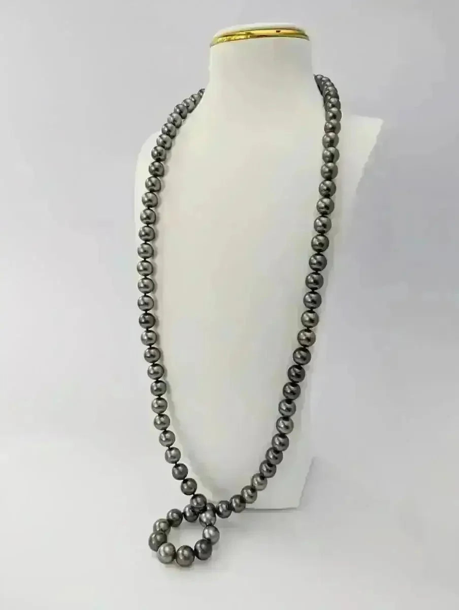 10 - 12mm Tahitian Pearl Long Necklace Rope - Marina Korneev