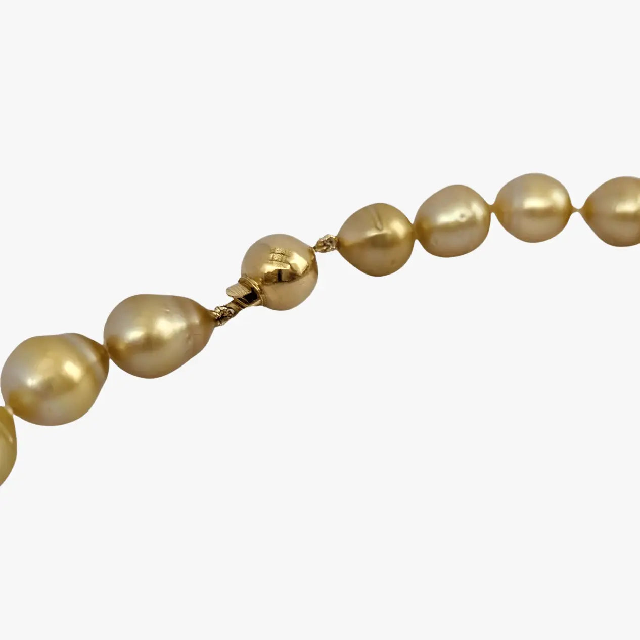 10-13mm Golden South Sea Baroque Pearl Necklace - Marina Korneev Fine Pearls