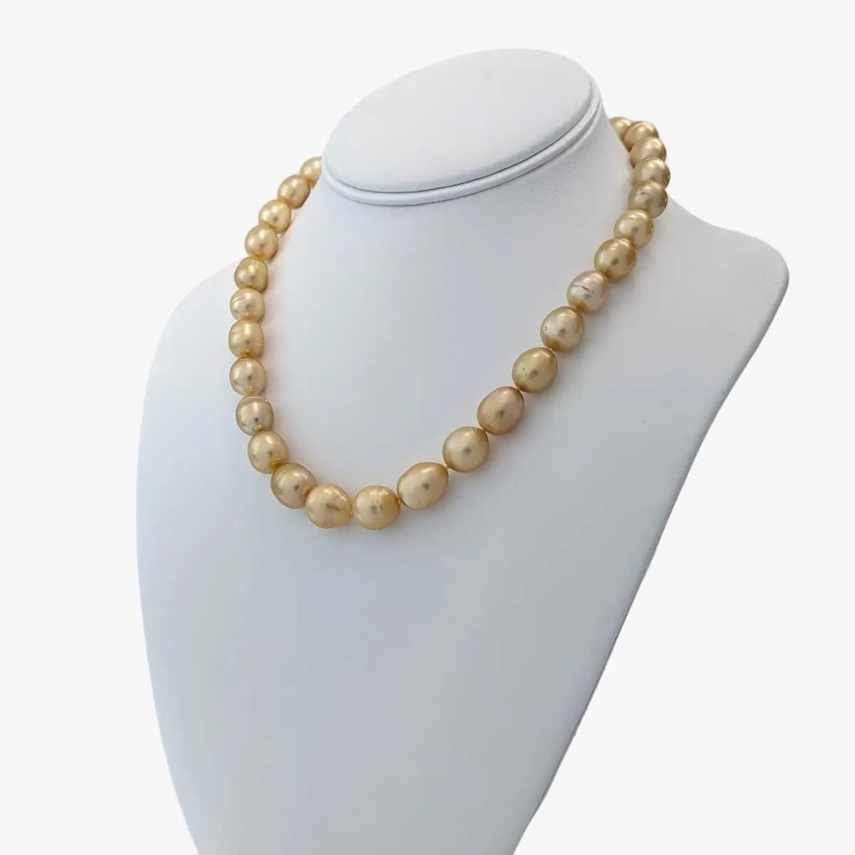 10-13mm Golden South Sea Baroque Pearl Necklace - Marina Korneev Fine Pearls