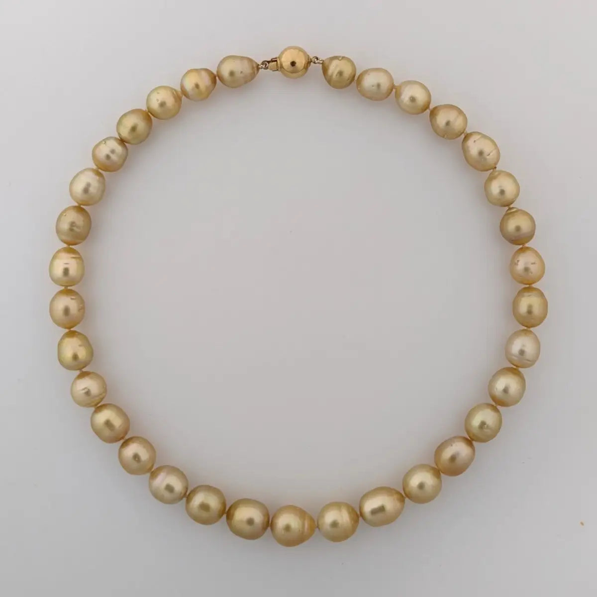 10-13mm Golden South Sea Baroque Pearl Necklace - Marina Korneev Fine Pearls