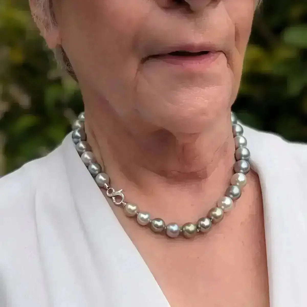 10 - 14mm Pastel Mix Tahitian Pearl Necklace - Marina Korneev