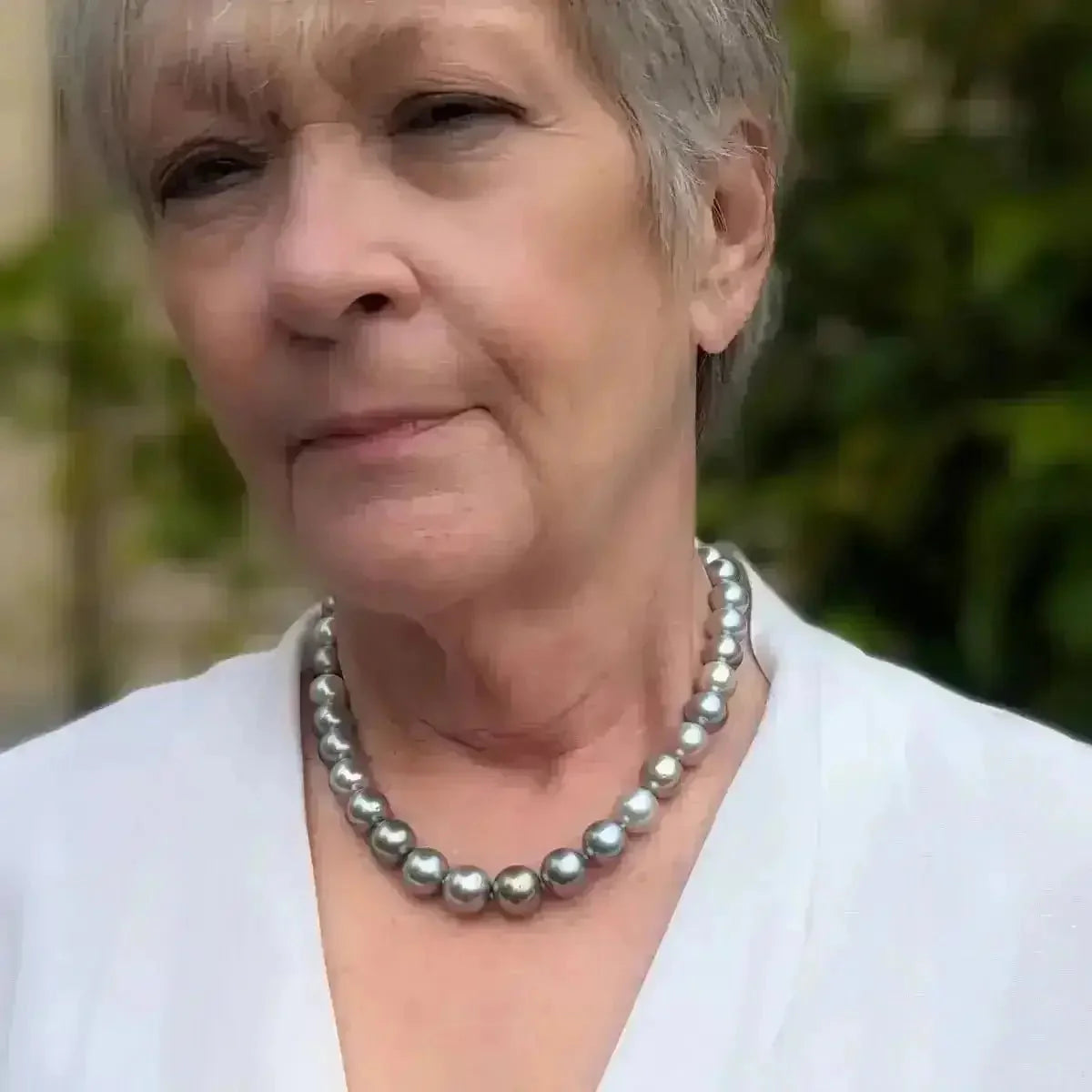 10 - 14mm Pastel Mix Tahitian Pearl Necklace - Marina Korneev