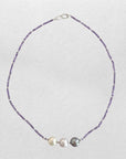 10.5-11.0mm Edison Freshwater Pearls with Amethyst Beads Necklace - Marina Pearls