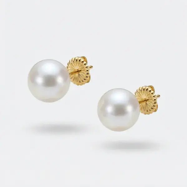 10mm Freshwater Pearl Stud Earrings Elegant Earrings by Marina Korneev