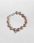 11.0-11.5mm Edison Freshwater Pearl Bracelet with Silver Charm - Marina Pearls