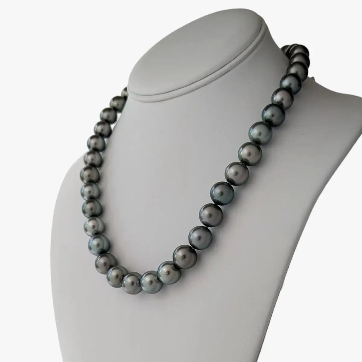 11-12mm AMAZING Silver Tahitian Pearl Necklace - Marina Korneev Fine Pearls