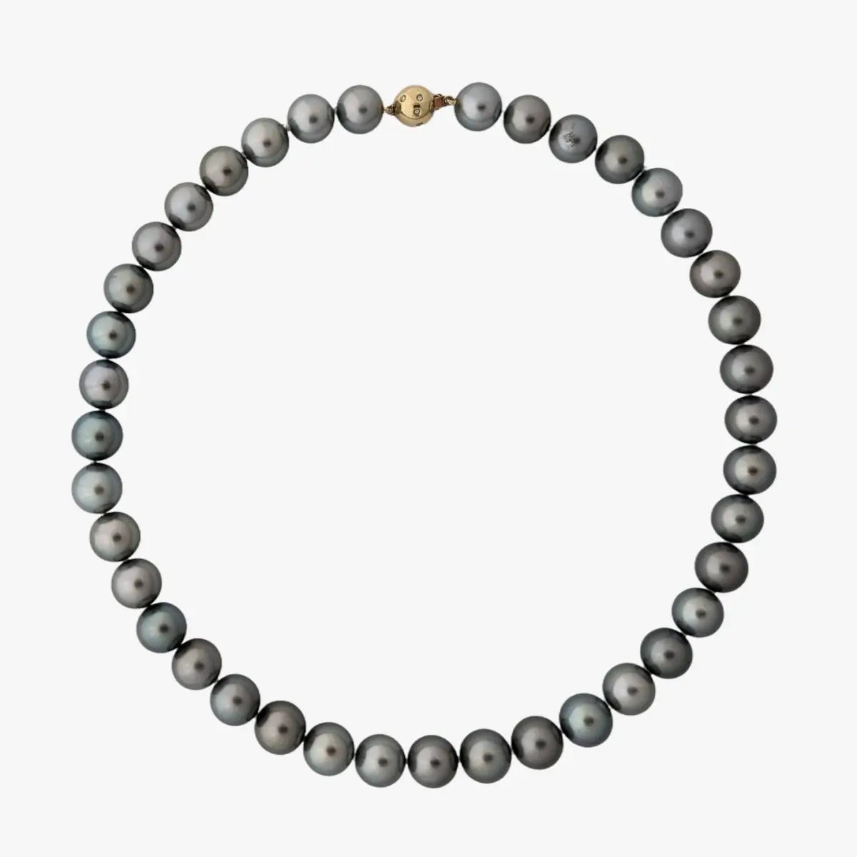 11-12mm AMAZING Silver Tahitian Pearl Necklace - Marina Korneev Fine Pearls