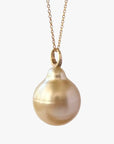 11-12mm Baroque Golden South Sea Pearl Pendant - Marina Korneev FP