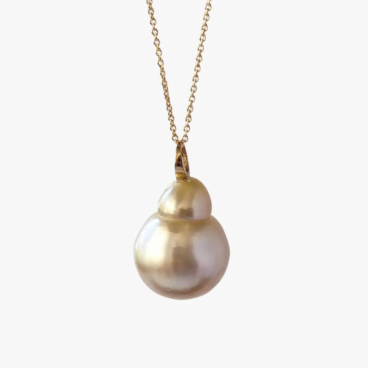 11-12mm Baroque Golden South Sea Pearl Pendant - Marina Korneev FP