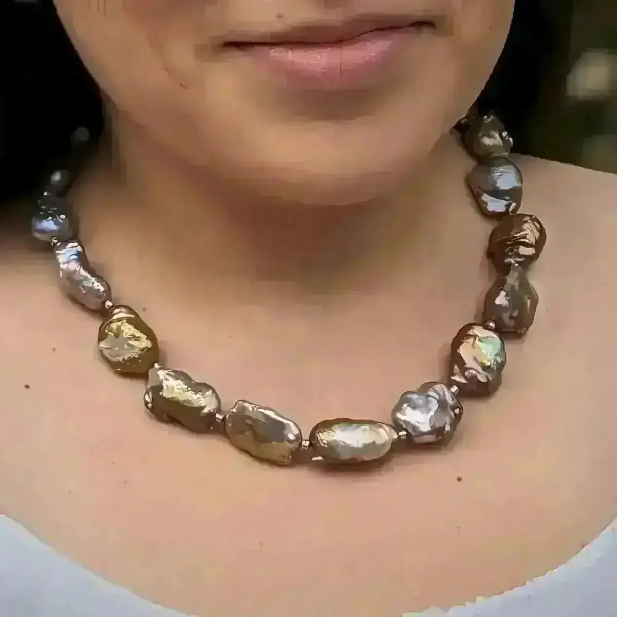 11 - 12mm Chinese Freshwater Soufflé pearl necklace - Marina Korneev