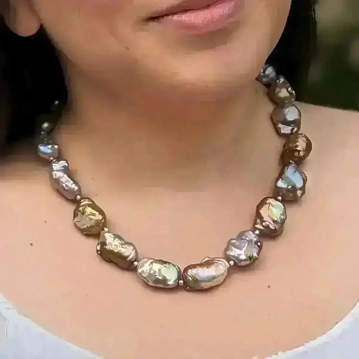 11 - 12mm Chinese Freshwater Soufflé pearl necklace - Marina Korneev