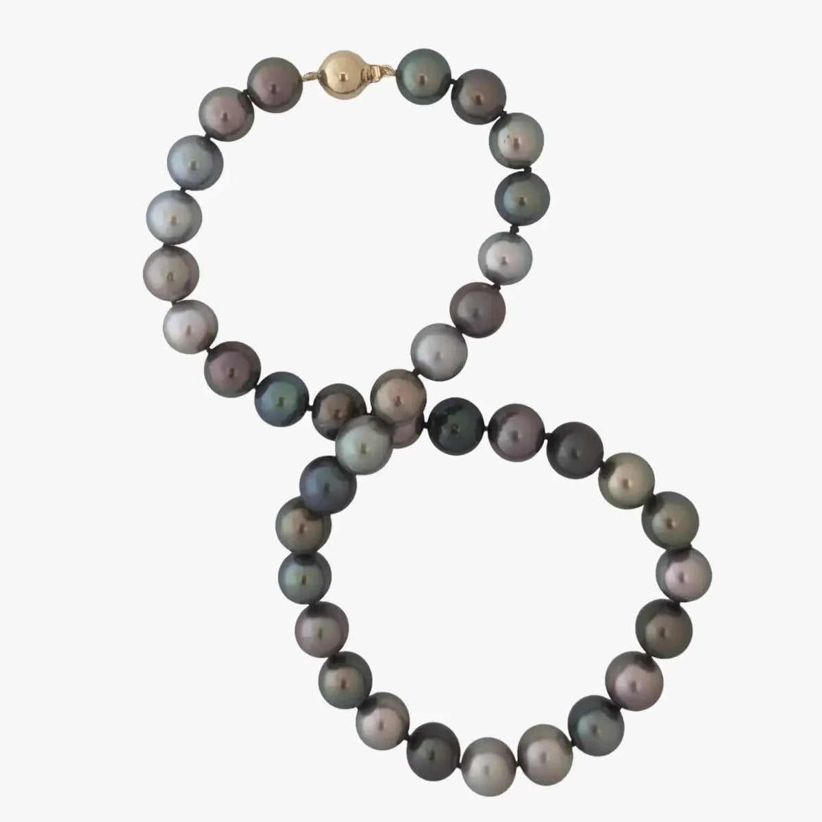 11 - 12mm Color Mix Tahitian Pearl Necklace - Marina Korneev