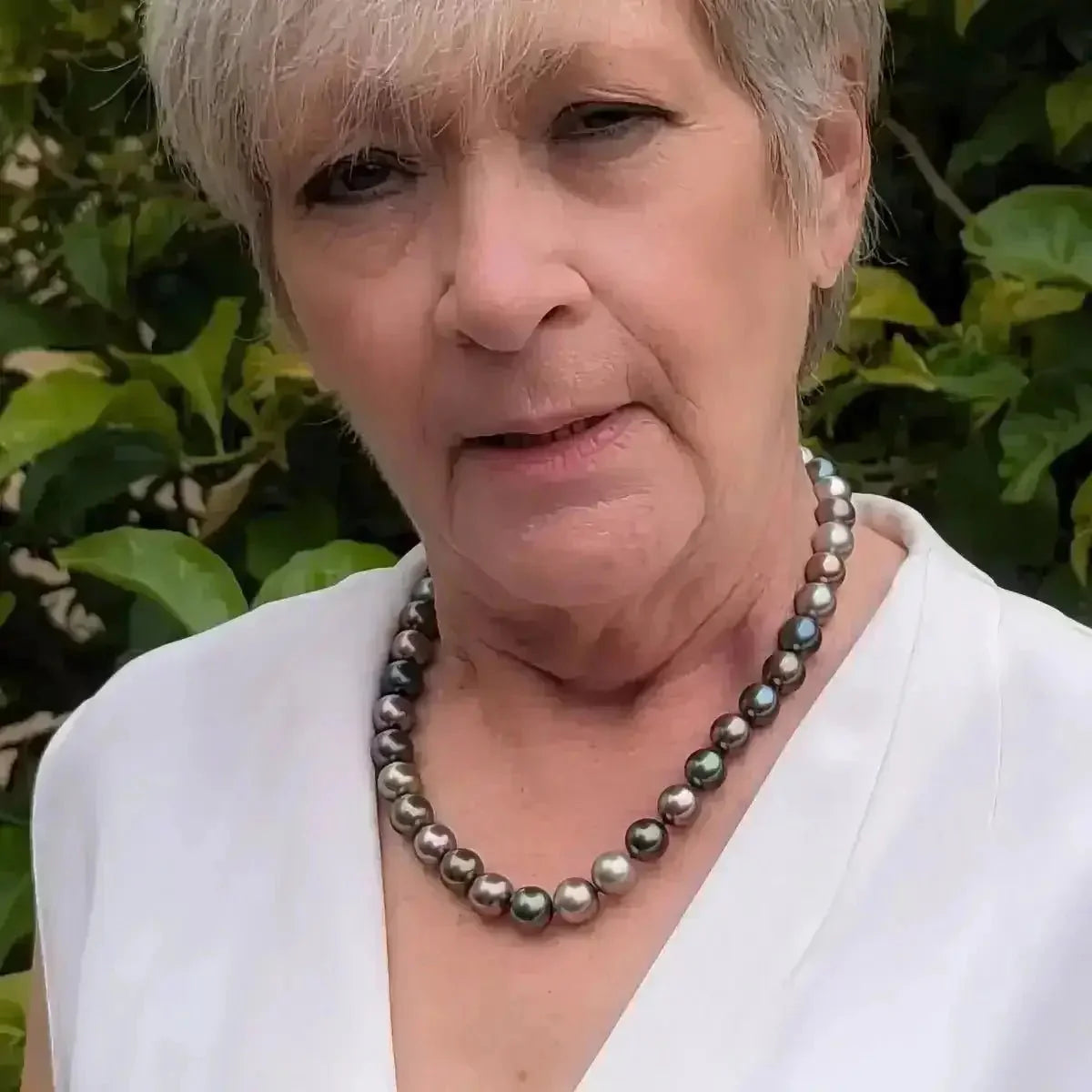 11 - 12mm Color Mix Tahitian Pearl Necklace - Marina Korneev