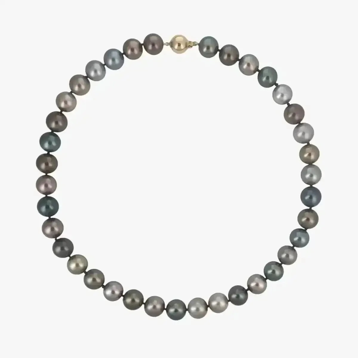 11 - 12mm Color Mix Tahitian Pearl Necklace - Marina Korneev