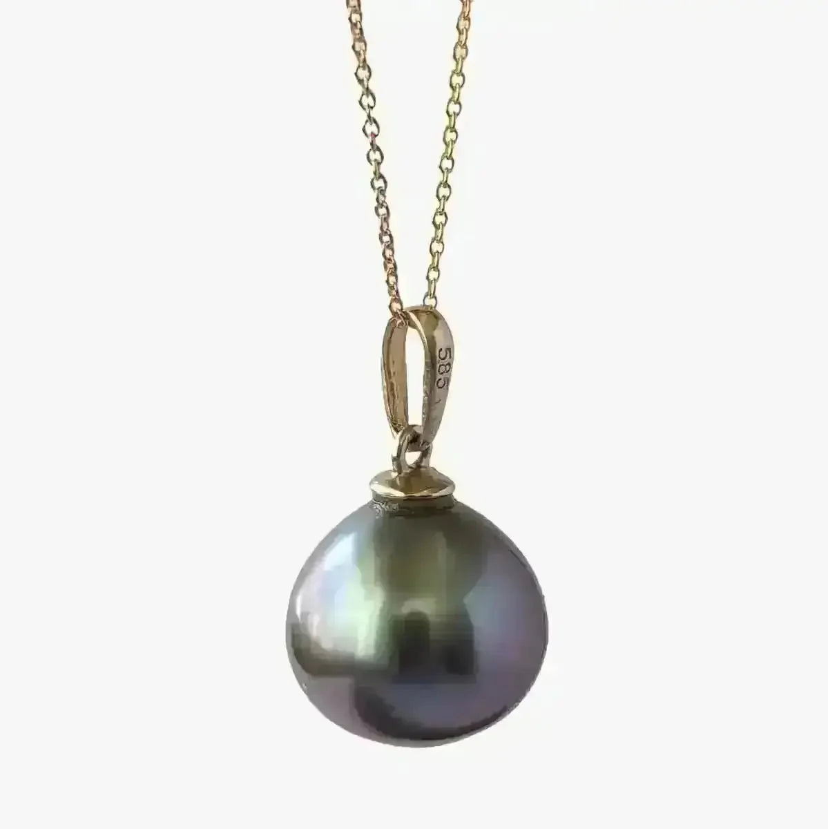 11 - 12mm Fat Drop Tahitian Pearl Pendant - Marina Korneev