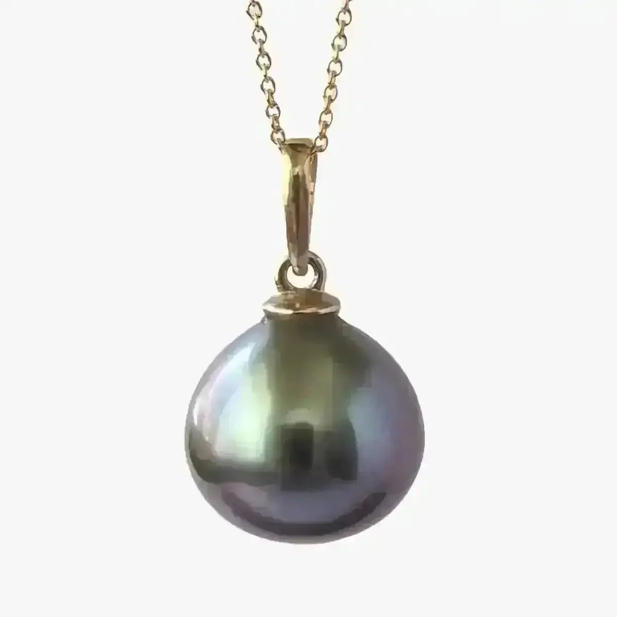 11 - 12mm Fat Drop Tahitian Pearl Pendant - Marina Korneev
